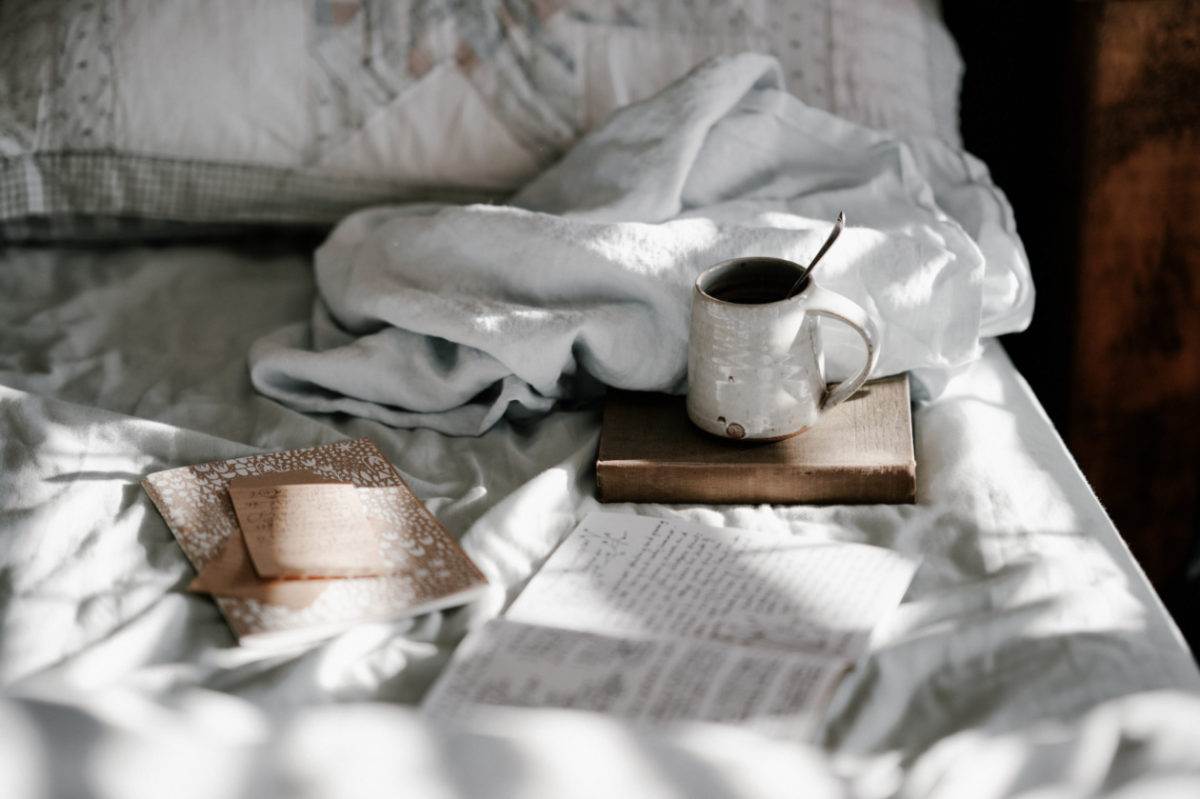 tea and notebooks