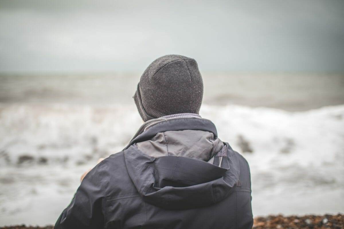 man at the ocean