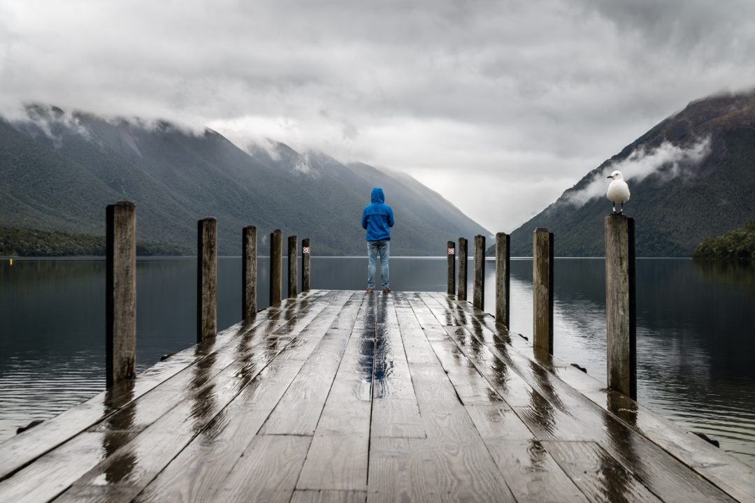 person on a dock