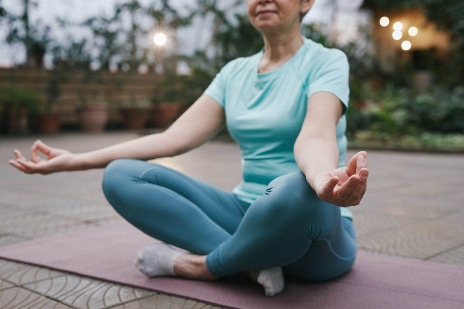 person doing yoga