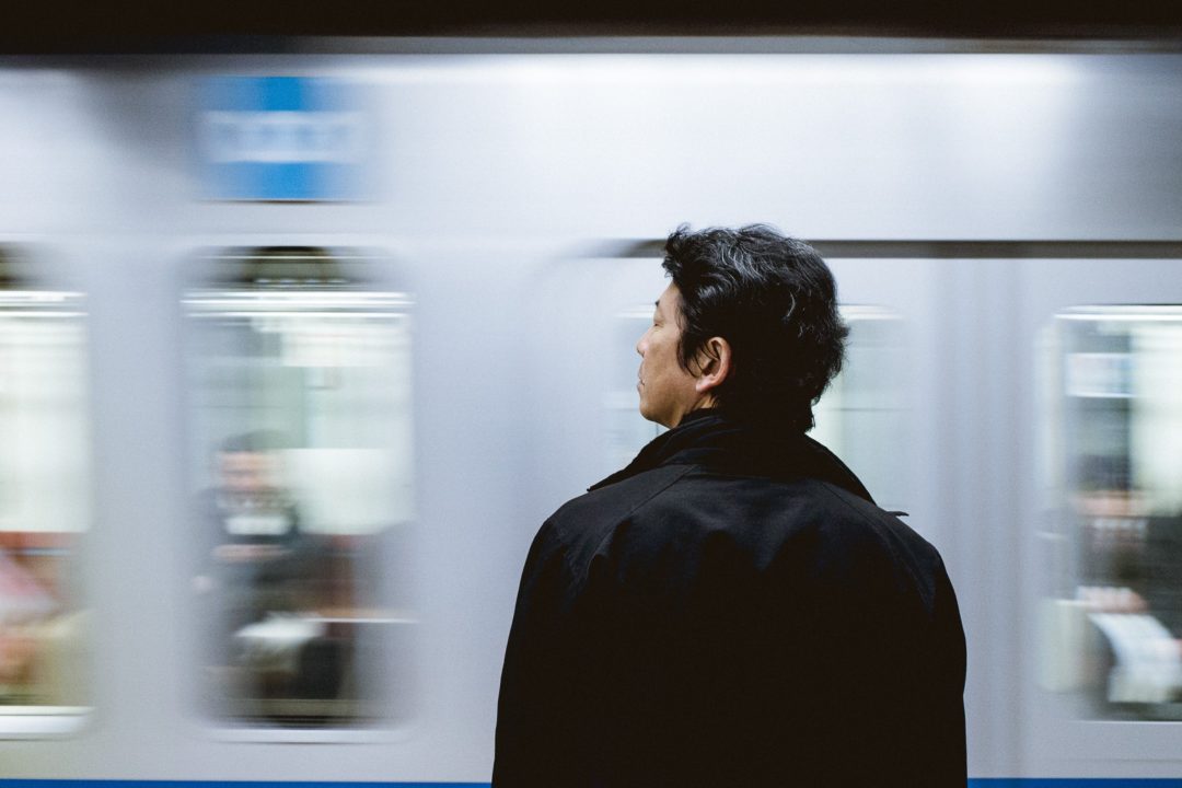 Man waiting for the subway