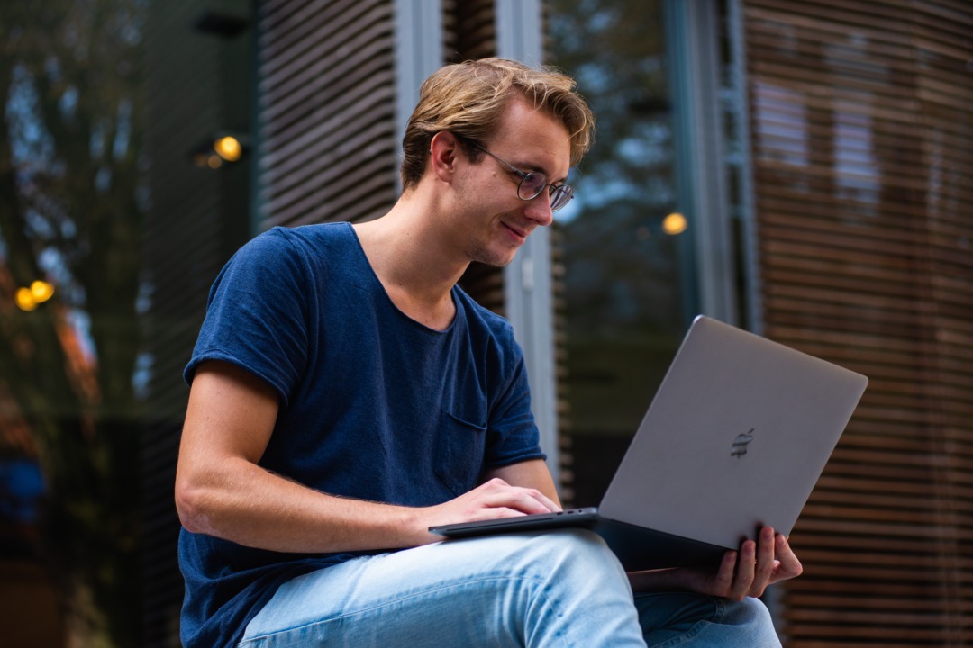 Man on computer