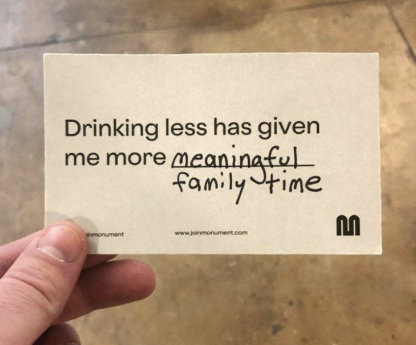 "drinking less has given me more meaningful family time"