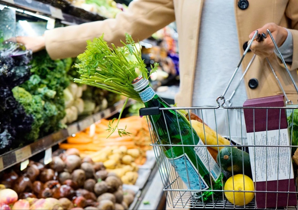 Person grocery shopping