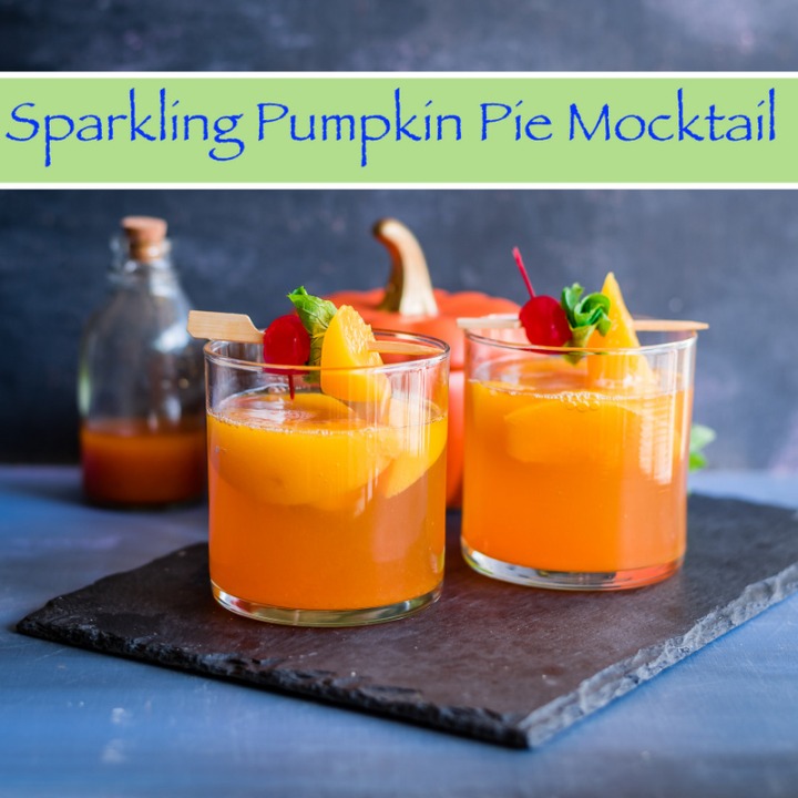 Sparkling pumpkin pie mocktail