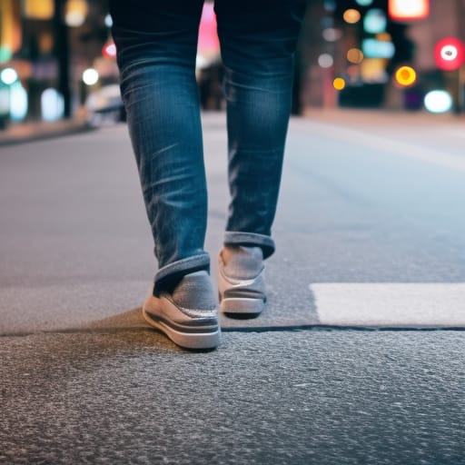 person crossing the street