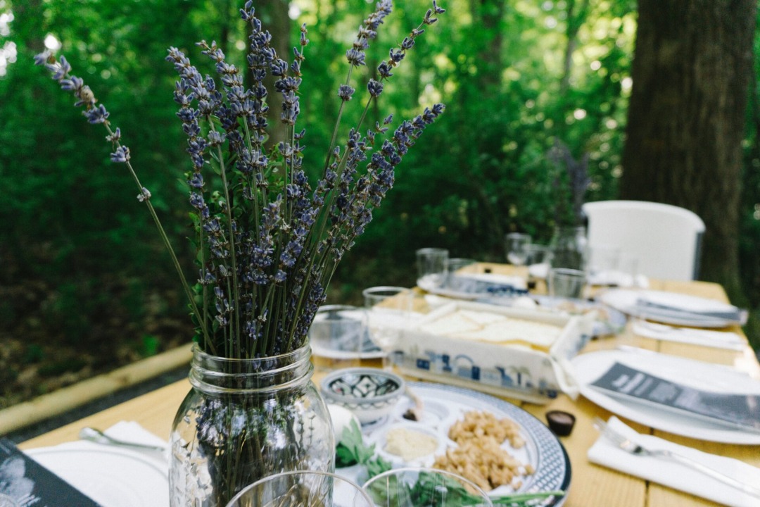 passover dinner table