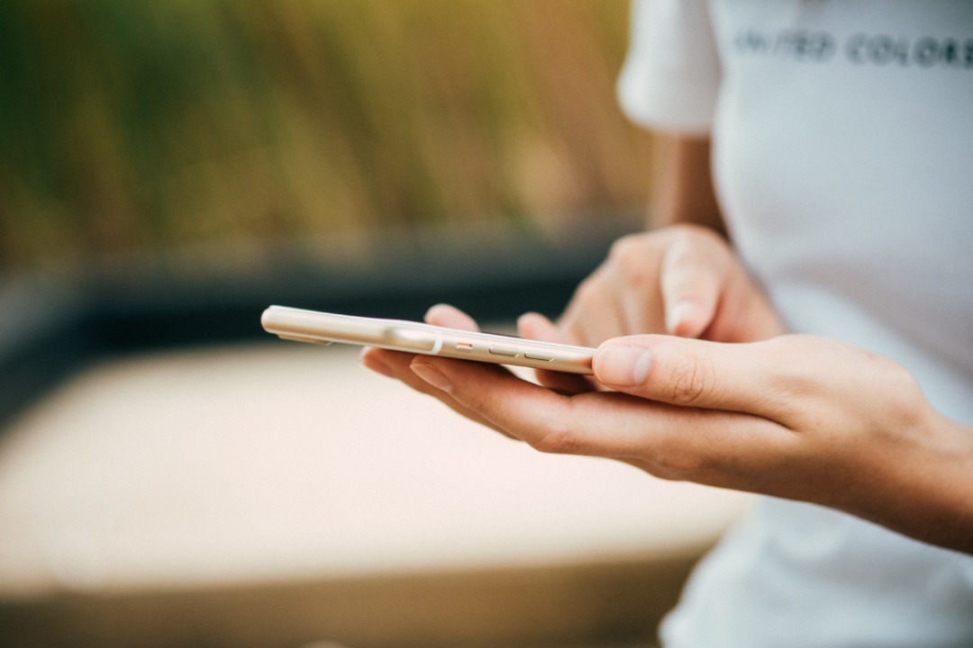 person holding a phone